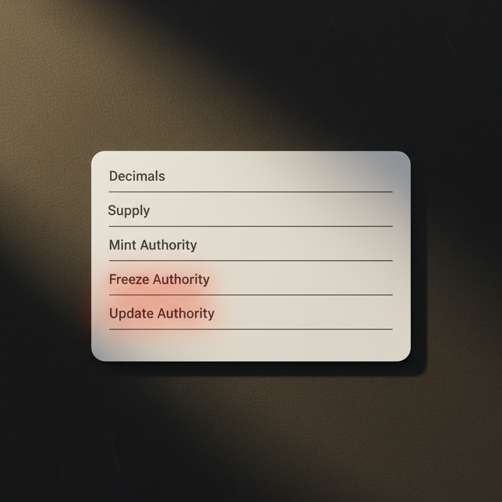 Solana mint account anatomy — decimals, supply, and the three authority fields